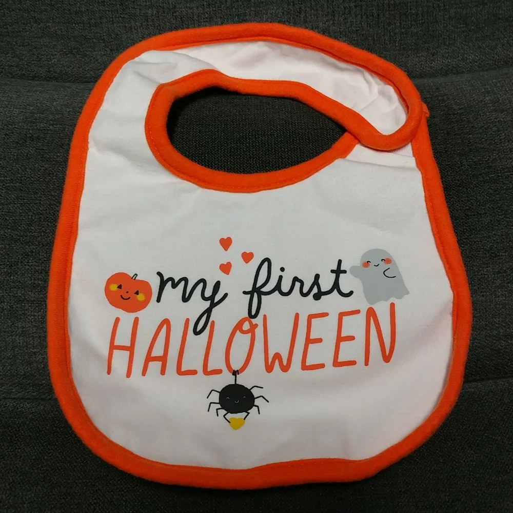 Carter's My First Halloween Baby Bib 100% Cotton